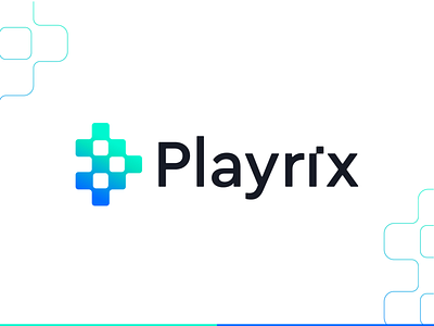 Playrix abstract app brand identity branding creative designer freelance game game logo illustration letter mark mark minimal play play logo play mark studio symbol technology