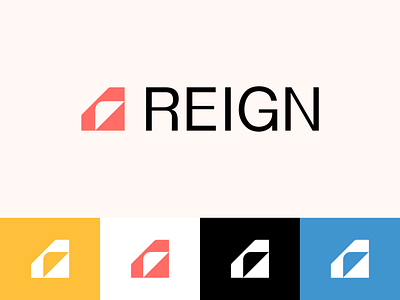 Reign abstact app logo brand identity branding creative design furniture illustration letter mark letter r logo mark minimal modern r logo r mark shop simple symbol technology