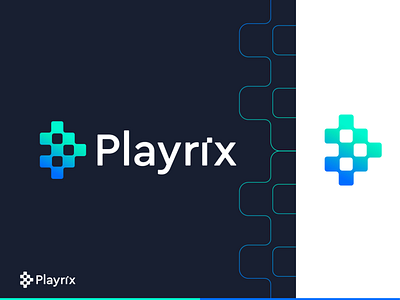 Playrix abstract app branding creative design game letter mark logo logo mark logo symbol mark minimal play play logo play mark simple sports startup symbol technology