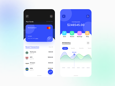 Mobile Banking app app design awesome bank app banking app card creative finance minimal mobile app money simple technology ui ux