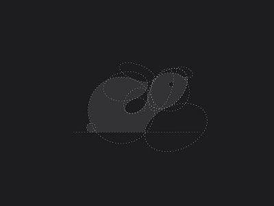 Rabbit Grid animal grid identity illustration logo mark negative rabbit space