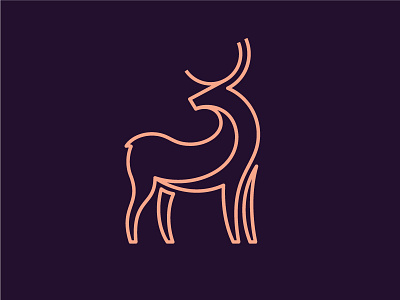 Deer animal deer design designer illustration line logo luxury reindeer rich