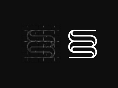 S Mark geometrical grid letter logo logotype mark monogram s symbol typography