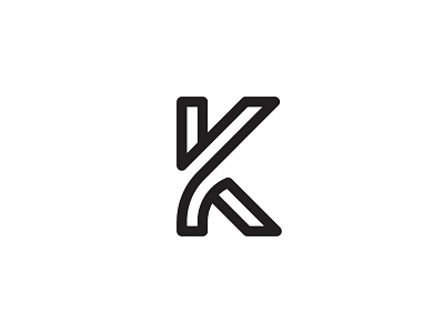 K mark branding icon identity illustration k letter logo mark stroke typography