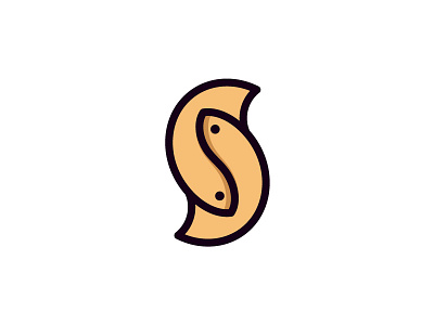 S+Fish branding fish fishes icon identity letter logo love mark s symbol