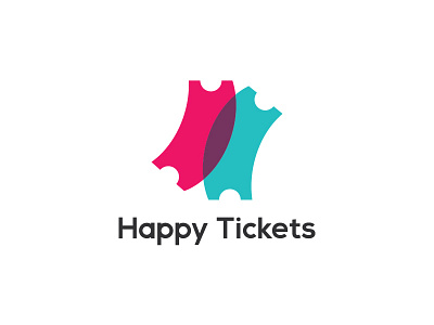 Happy Tickets happy happy tickets illustration logo mark mark movie logo tickets