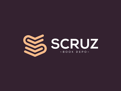 Scruz book depo book logo book mark brand identity knowledge s logo scruz