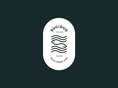 Sucidus badge logo fish logo fish mark fresh s logo s mark selling sucidus logo