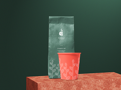 CUÈILLI TEA BRANDING brand and identity branding cuèilli hand logo hand picked identity illustration symbol tea logo tea mark tea packaging