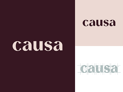 Causa branding cafe logo cafe mark causa coffee brand coffee logo custom design custom font identity letter art typography typography logo workmark