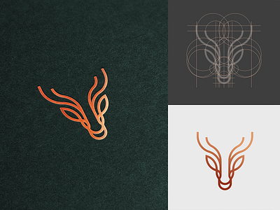 Stag Mark animal logo animal mark branding grid icon identity illustration line line art logo mark stag stag logo stag mark symbol