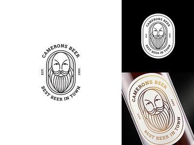 Camerons Beer badge badge design badge logo beer design branding camerons beer design grid icon identity illustration line line art logo logo mark logo mark symbol icon mark packaging symbol typography