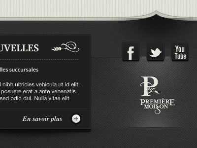Premiere Moisson - Website black bread design footer pastryshop photoshop redesign texture web