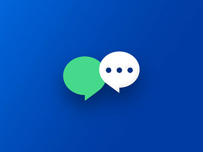 Message blue chat ui