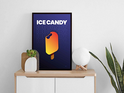 Ice Candy bright clean colour colourful design flat illustration minimal poster vector