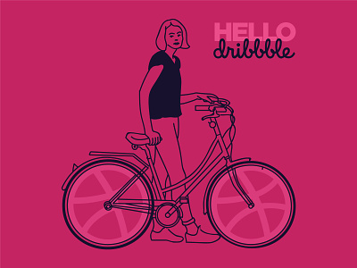 Dribbble Post design flat illustration minimal typography vector web