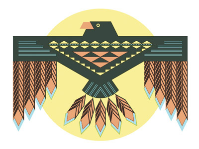 Thunderbird bird illustration indian native american nativeamerican southwest thunderbird