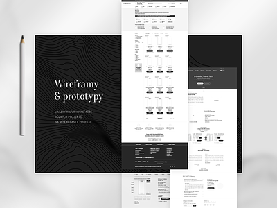 Wireframy & prototypy blackwhite graphic design ux webdesign wireframes