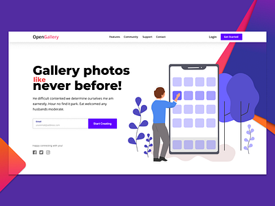 Opengallery Landing Page Hero