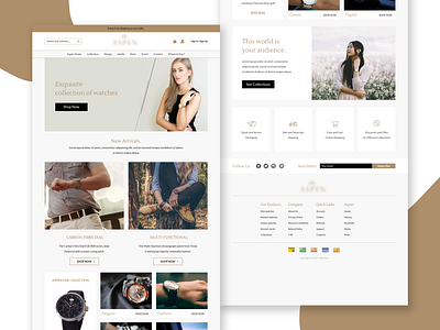 E-commerce website for wristwatch store