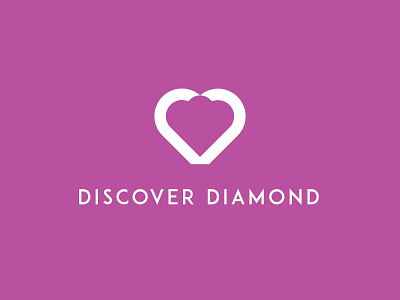 Discover Diamond - Negative Space Logo Concept diamond logo logo negative space logo