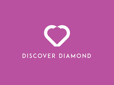 Discover Diamond - Negative Space Logo Concept