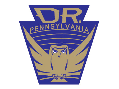 Dr. Pennsylvania Logo blue gold keystone logo owl pa pennsylvania