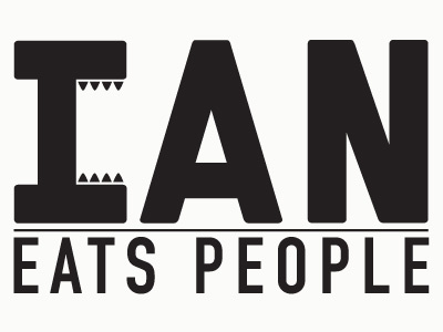 Ian Eats People Logo branding logo personal typography
