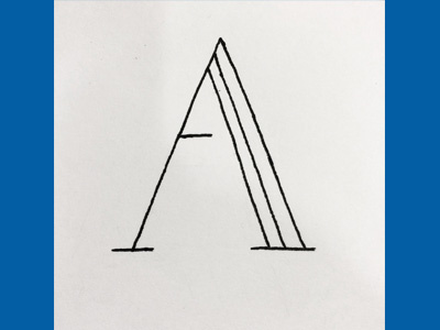 Typography Month 1: A a ink lettering sketch typography