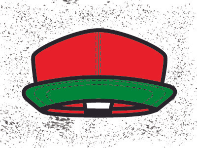 Red Cap hat illustration plain red