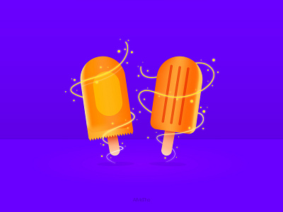 Magical Ice Cream almatho colours cool design glitter icecream illustration magic vector visual
