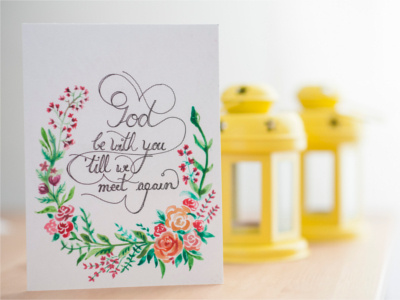 watercolor card handlettering handmade handwritten inspirational inspire paint quote watercolor