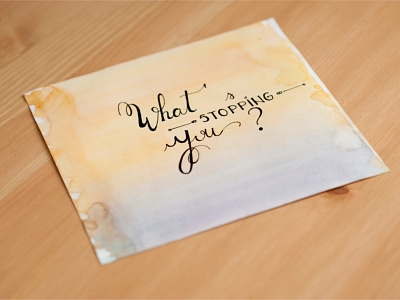 watercolor test calligraphy custom lettering good vibes handmade watercolor