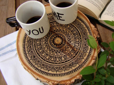 Mandala coffee tray