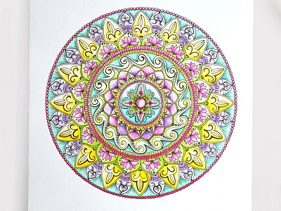 Alexandra T1dribbb art coloful design doodle doodle art geometry graph ink mandala mandalas pencil art zenart zentangle