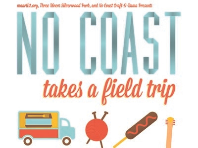 No Coast Promotional Poster branding corndog craft craft fair fair food illustration knitting promotion truck typography