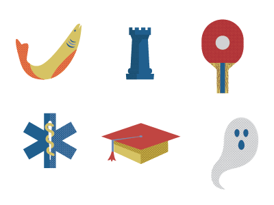 Icons castle chess first responder fish ghost graduation halloween icons salmon snake table tennis