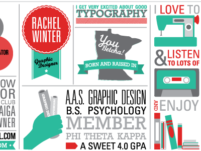 Infographic Beer Label beer label books cassette illustration infographic minnesota resume sewing machine tape typography