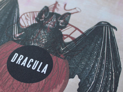 Dracula Book Cover bat book cover dracula illustration retro