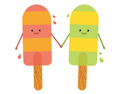 Popsicles illustration popsicle woodgrain