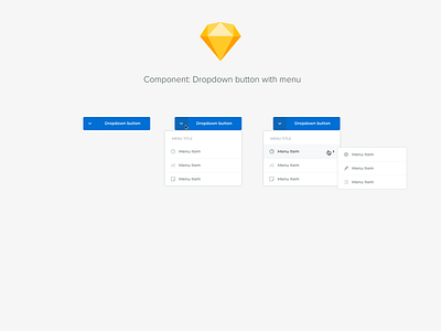 Component: Dropdown button with menu