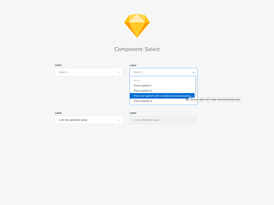 Component: Select components design system ui