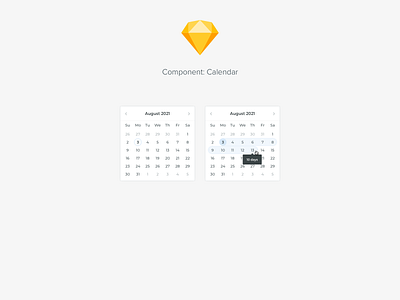 Component: Calendar components design system ui