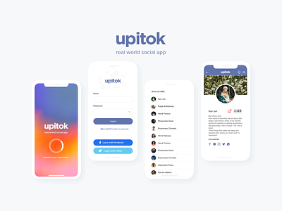 upitok app branding design mobile ui ux