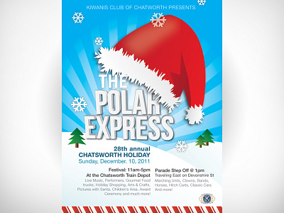 The Polar Express Poster adobe creative suite advertising branding brochure christmas flyer graphic design holidays illustrator marketing photoshop poster