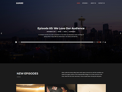 Gumbo Podcasting WordPress Theme audio podcast podcasting theme wordpress