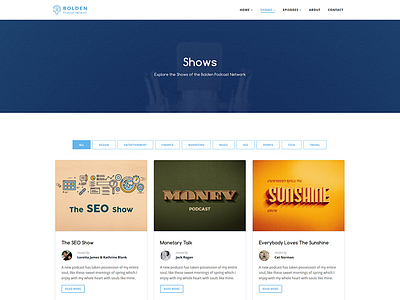 Bolden Podcast Network audio network podcast podcast network podcasting theme wordpress