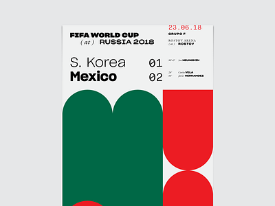 South Korea vs. Mexico futbol geometric poster posterdesign soccer worldcup
