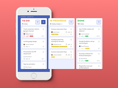 Kanban App Concept app app concept design figma kanban tabs todo ui ui ux ux