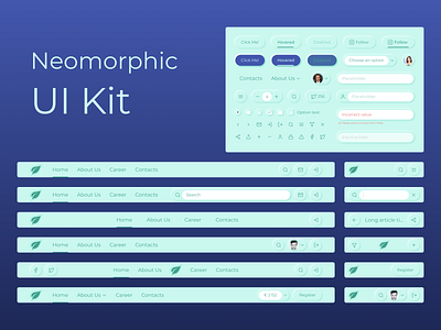 Neomorphic UI Kit design experiments figma neomorphism neumorphism ui ui kit ux